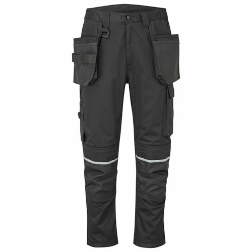 Spodnie robocze z kieszeniami kaburowymi WX2 Stretch, kolor czarny, rozmiar 40 1