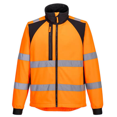 Kurtka ostrzegawcza Softshell WX2 Eco (2L), kolor pomarańczowy/czarny, rozmiar XXL 1