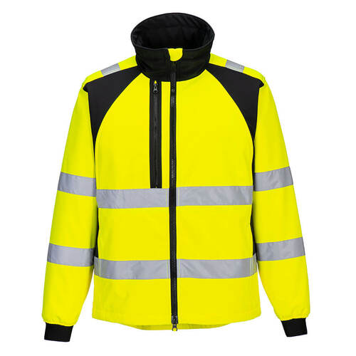 Kurtka ostrzegawcza Softshell WX2 Eco (2L), kolor żółty/czarny, rozmiar S 1