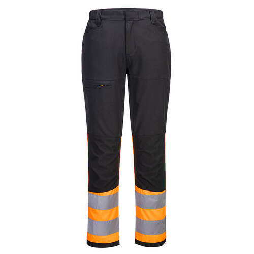 Spodnie robocze serwisowe WX2 Eco Hi-Vis klasy 1, kolor pomarańczowy/czarny, rozmiar 33 1