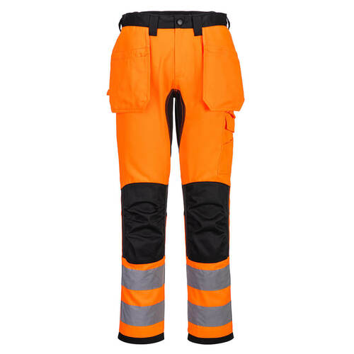 Spodnie robocze ostrzegawcze WX2 Eco z kaburami, kolor pomarańczowy/czarny, rozmiar 32 1