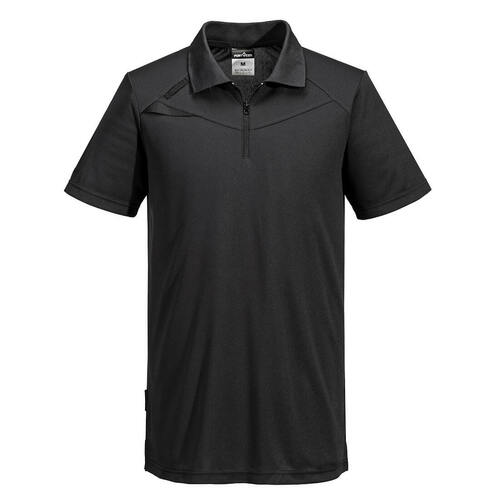 Koszulka Polo DX4, kolor cały czarny, rozmiar XXL 1