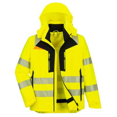 Kurtka ostrzegawcza DX4 4 w 1, kolor żółty/czarny, rozmiar L 1