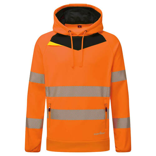 Ostrzegawcza bluza z kapturem DX4, kolor pomarańczowy/czarny, rozmiar 4XL 1