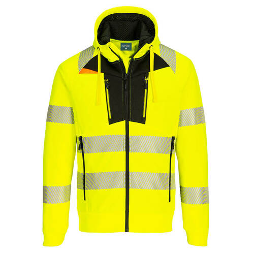 Bluza ostrzegawcza PW3 z kapturem, kolor żółty/czarny, rozmiar XXXL 1