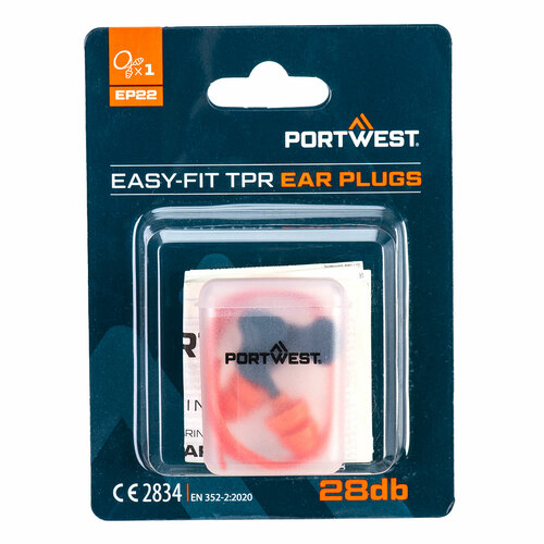Zatyczki do uszu Easy Fit TPR (1 para), kolor pomarańczowy 1