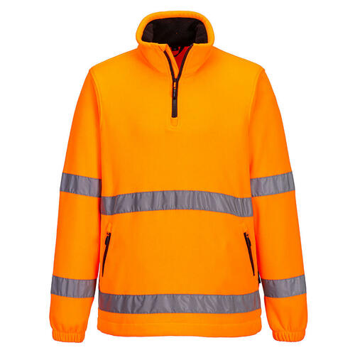 Polar ostrzegawczy z zamkiem 1/2, kolor pomarańczowy, rozmiar XXL 1