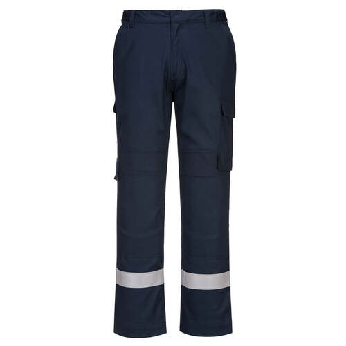Lekkie spodnie trudnopalne z panelami Stretch, kolor granatowy, rozmiar XXXL 1