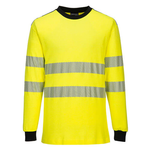 Trudnopalna koszulka multiochronna PW3 Modaflame Knit, kolor żółty/czarny, rozmiar S 1