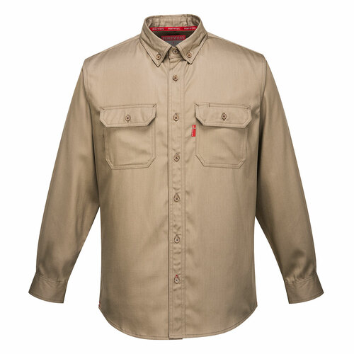 Koszula trudnopalna Bizflame 88/12, kolor khaki, rozmiar XL 1