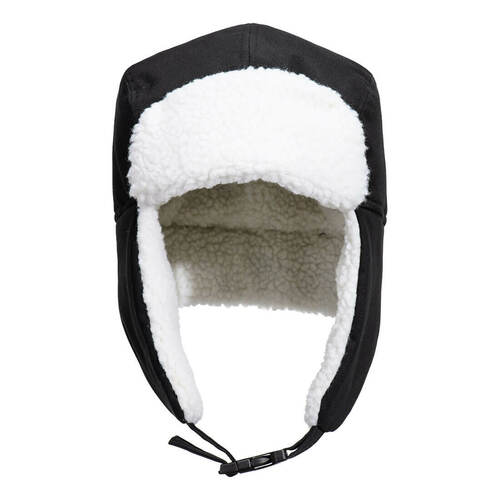 Czapka traperska z podszewką Sherpa, kolor czarny 1