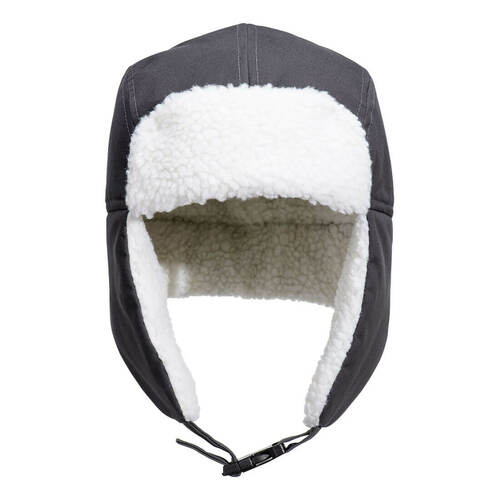 Czapka traperska z podszewką Sherpa, kolor szary 1
