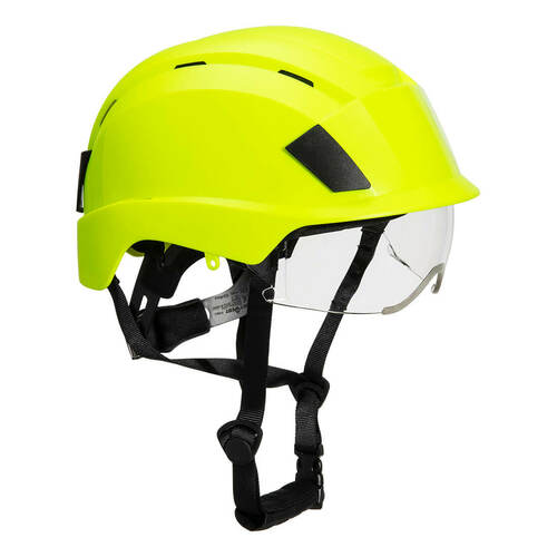 Kask ze zintegrowaną wizjerką, kolor żółty 1
