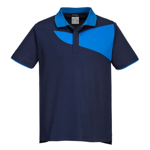 Koszulka Polo PW2, kolor granat/niebieski, rozmiar L 1