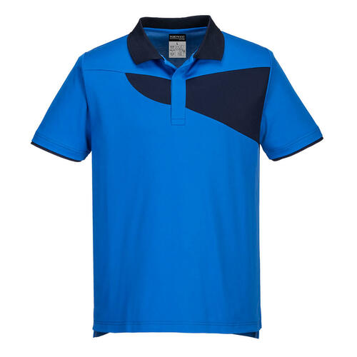 Koszulka Polo PW2, kolor niebieski/granatowy, rozmiar M 1