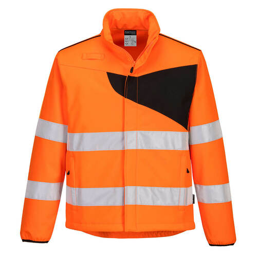 Kurtka ostrzegawcza Softshell PW2 (2L), kolor pomarańczowy/czarny, rozmiar XXL 1