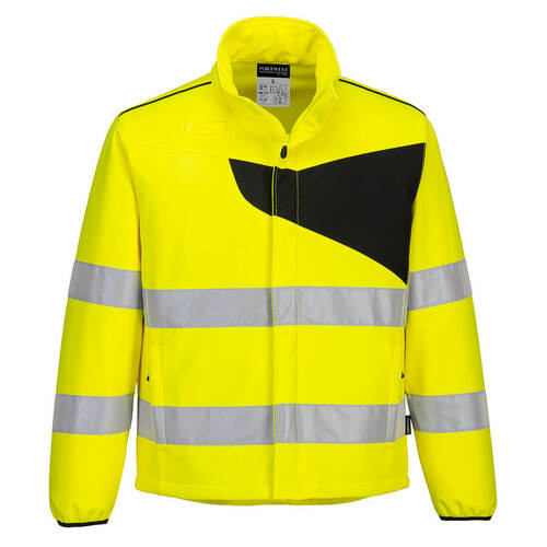 Kurtka ostrzegawcza Softshell PW2 (2L), kolor żółty/czarny, rozmiar M 1