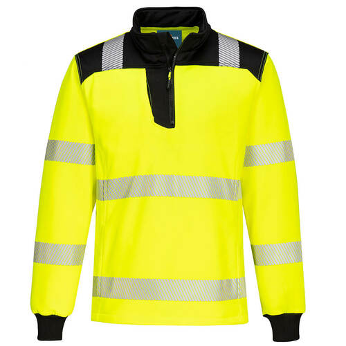 Bluza ostrzegawcza PW3 z zamkiem 1/4, kolor żółty/czarny, rozmiar XL 1
