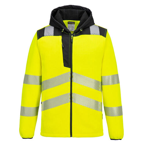 Ostrzegawczy polar z kapturem PW3, kolor żółty/czarny, rozmiar 4XL 1