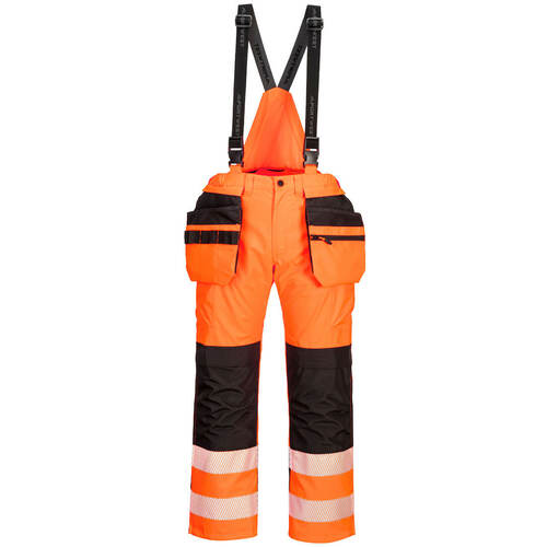 Ogrodniczki ostrzegawcze PW3 Hi-Vis Rain, kolor pomarańczowy/czarny, rozmiar L 1