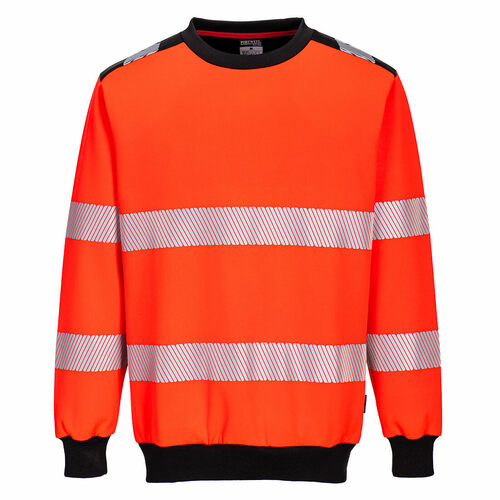 Bluza ostrzegawcza PW3, kolor czerwony/czarny, rozmiar XXL 1