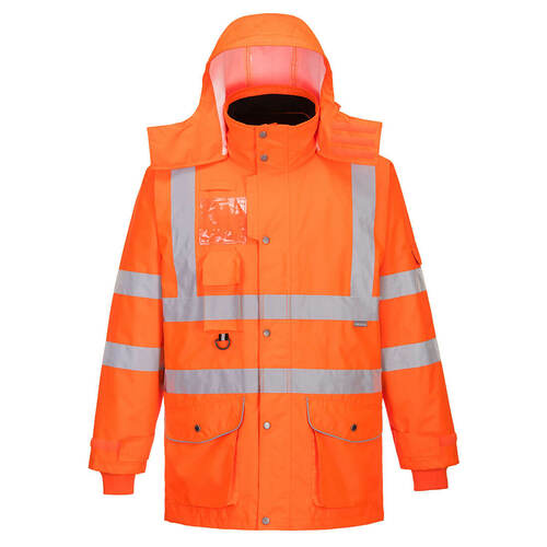 Oddychająca kurtka Hi-Vis do ruchu ulicznego, kolor pomarańczowy, rozmiar XXXL 1