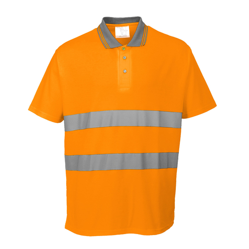 Koszulka ostrzegawcza Polo Cotton Comfort z krótkim rękawem, kolor pomarańczowy, rozmiar L 1