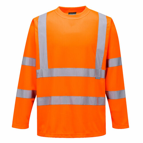 T-Shirt ostrzegawczy z długimi rękawami, kolor pomarańczowy, rozmiar L 1