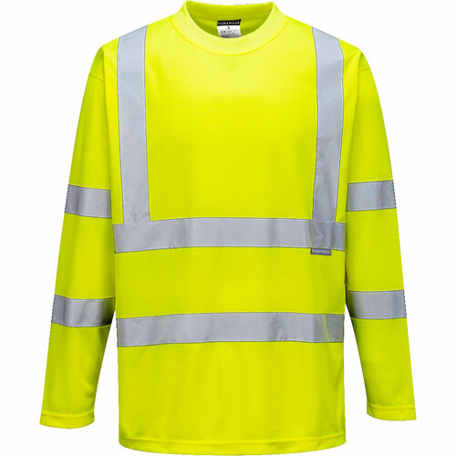 T-Shirt ostrzegawczy z długimi rękawami, kolor żółty, rozmiar XXXL 1