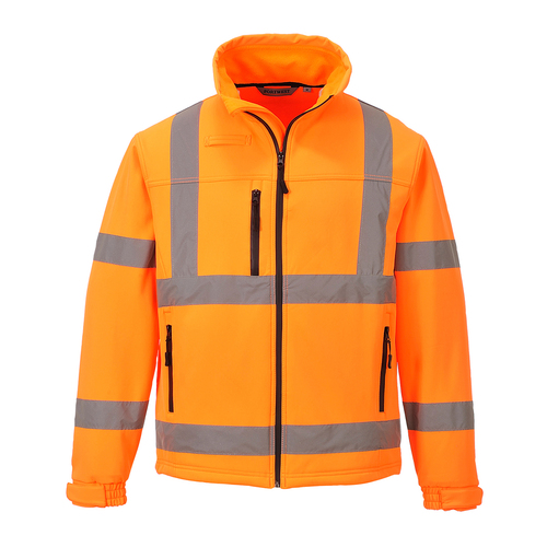 Softshell ostrzegawczy Classic (3 warstwy), kolor pomarańczowy, rozmiar S 1