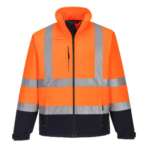 Dwukolorowy Softshell (3 warstwy), kolor pomarańczowy/granat, rozmiar XXXL 1