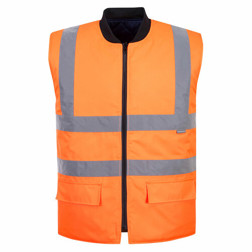 Dwustronny ocieplacz ostrzegawczy, kolor pomarańczowy, rozmiar 4XL 1