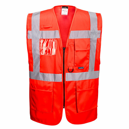 Kamizelka ostrzegawcza Executive Berlin, kolor czerwony, rozmiar XXXL 1