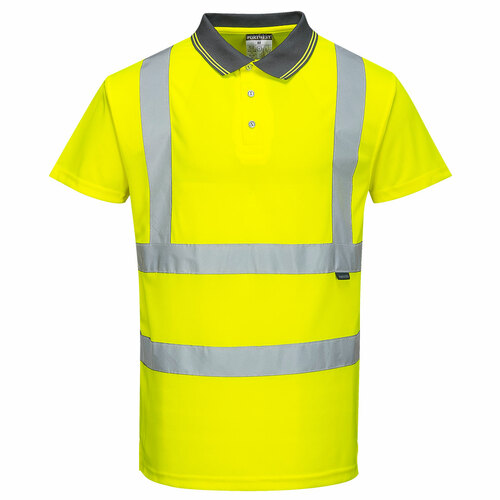 Koszulka ostrzegawcza polo, kolor żółty, rozmiar XXL 1