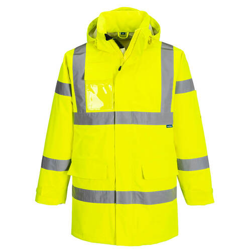 Ostrzegawcza kurtka wodoodporna Extreme Rain, kolor żółty, rozmiar XXXL 1