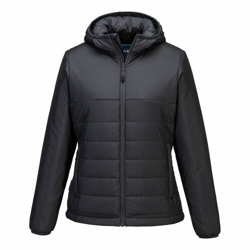Professional Women's Hooded Insulated Baffle Jacket, kolor szary, rozmiar M 1