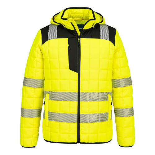 Ocieplana kurtka ostrzegawcza Baffle PW3, kolor żółty/czarny, rozmiar 4XL 1