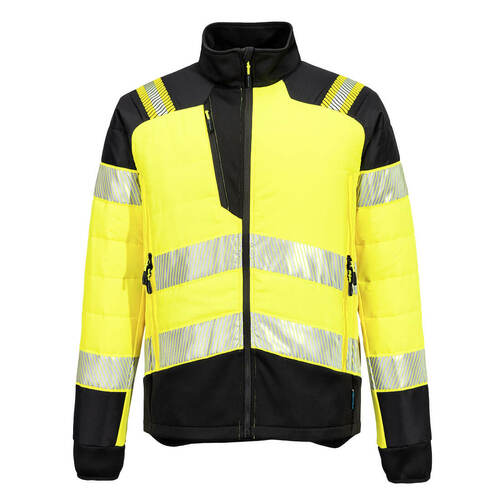 Hybrydowa kurtka ostrzegawcza Baffle PW3, kolor żółty/czarny, rozmiar XXXL 1