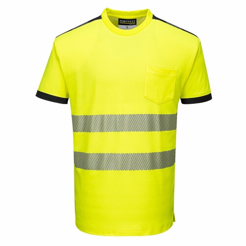 T-Shirt ostrzegawczy PW3, kolor żółty/czarny, rozmiar 4XL 1