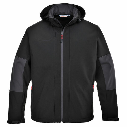 Softshell z kapturem (3L), kolor czarny, rozmiar XL 1