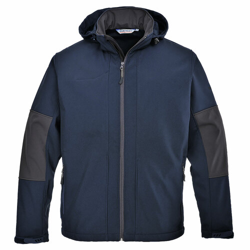 Softshell z kapturem (3L), kolor granatowy, rozmiar M 1