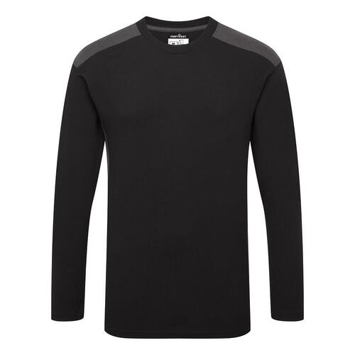 T-ukolorowy Shirt z długimi rękawami, kolor czarny/szary, rozmiar L 1