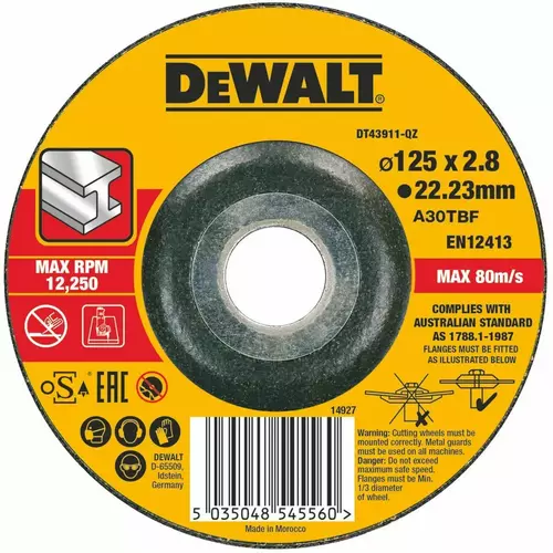 Tarcza do cięcia metalu ø125x2,8mm DeWalt DT43911 1