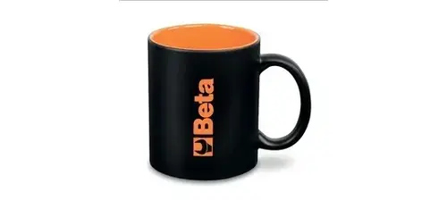 Kubek ceramiczny czarny, logo Beta 9527T 1