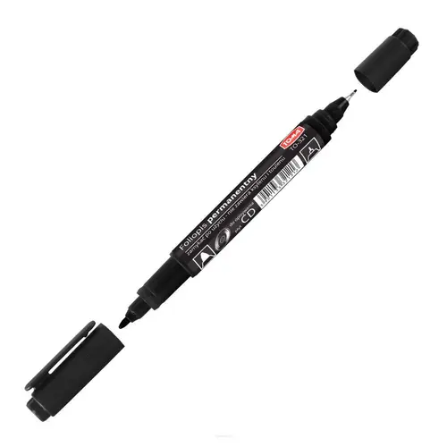 Marker permanentny do CD dwustronny Toma czarny 321 1