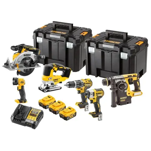 Zestaw 6 elektronarzędzi 18V 3x5,0Ah 2xTStak DeWalt DCK690P3T 1