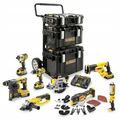 Zestaw 8 elektronarzędzi 18V 4x5,0Ah 3xTStak DeWalt DCK856P4 1