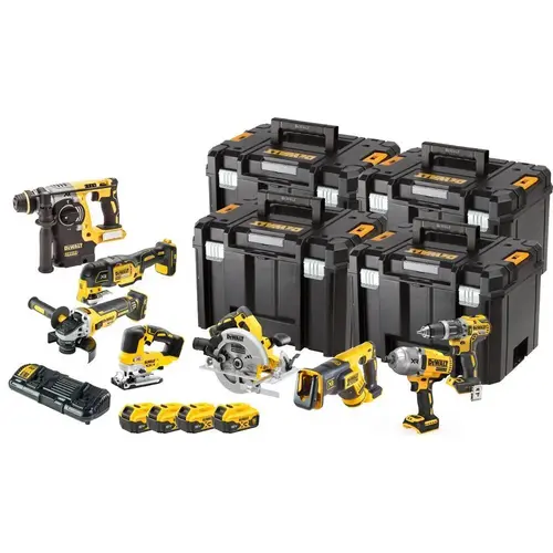 Zestaw 8 elektronarzędzi 18V 4x5,0Ah 4xTStak DeWalt DCK865P4T 1