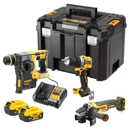 Zestaw 3 elektronarzędzi 18V 2x5,0Ah TStak DeWalt DCK330P2T 1