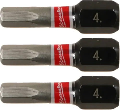 Bit Hex 4 x 25mm 3szt MILWAUKEE® SHOCKWAVE™ IMPACT DUTY 1